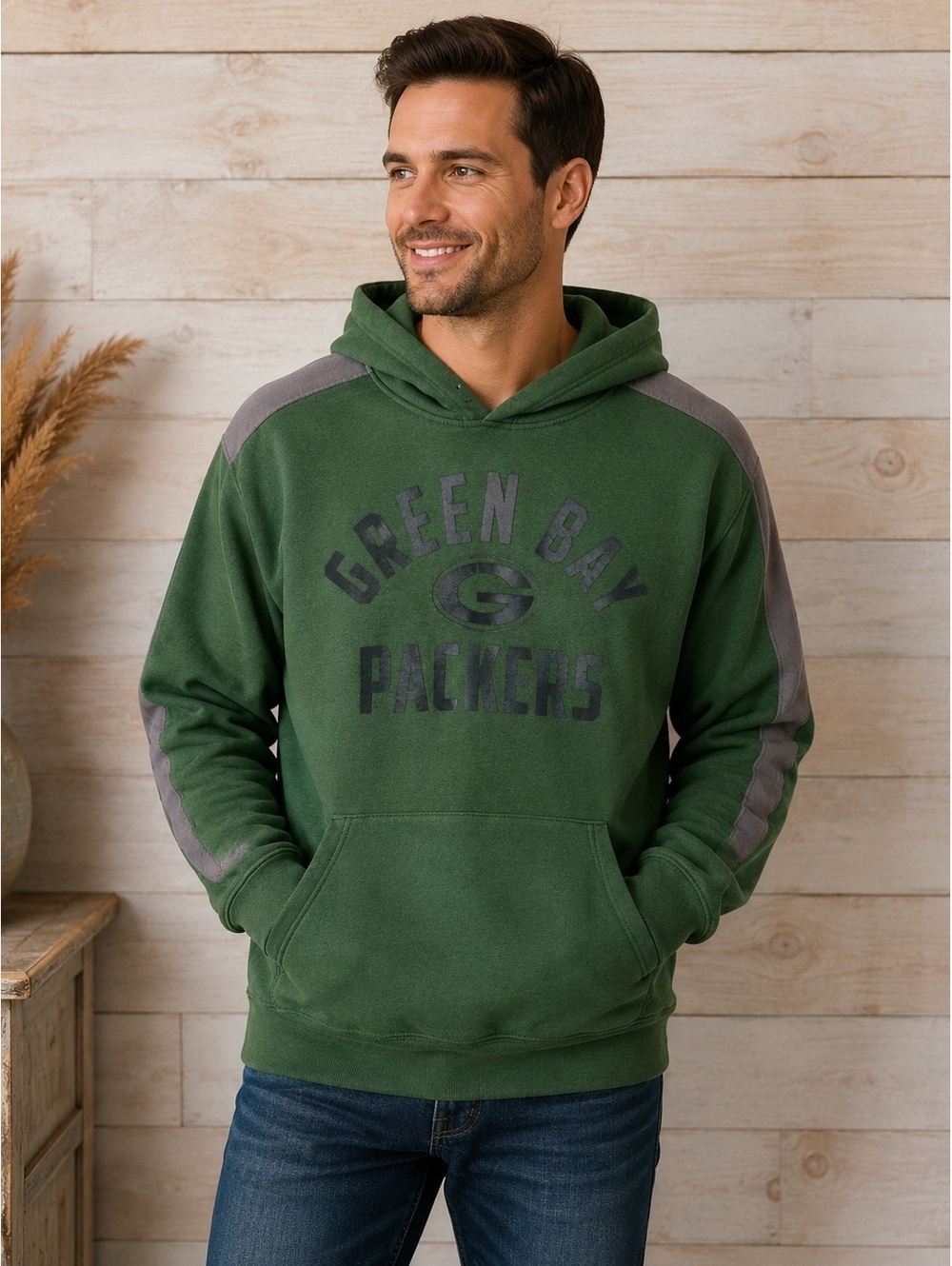 Green Bay Packers Men's Medium Pullover Hoodie NFL‎ Licensed